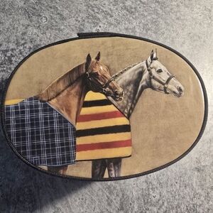 Horse-Themed Oval Decorative Box